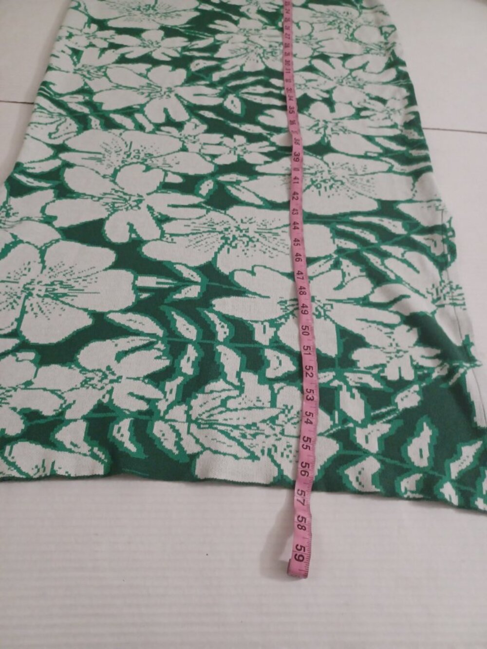 ELOQUII INTARSIA FLORAL ONE SHOULDER SWEATER DRESS GREEN WHITE PLUS SIZE 18/20 - Picture 10 of 15
